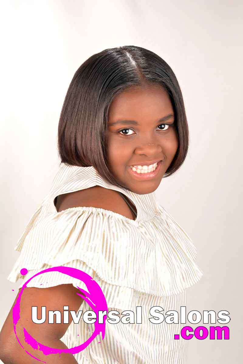 Beautiful Silk Press Natural Kid S Hairstyle From Dominique Blount