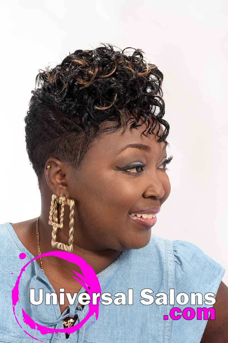 Short Hairstyle For Black Women With Color From Mel Wright
