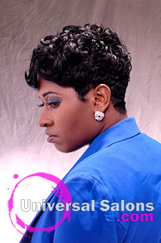Tasha Johnson’s “Onyx Swirl” Short Curly Hairstyle