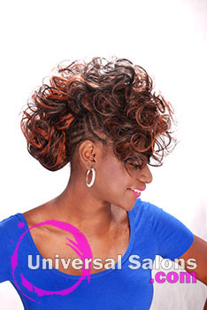 Shanekeya Culp’s Orange Fire Bomb Mohawk Hairstyle with Braids