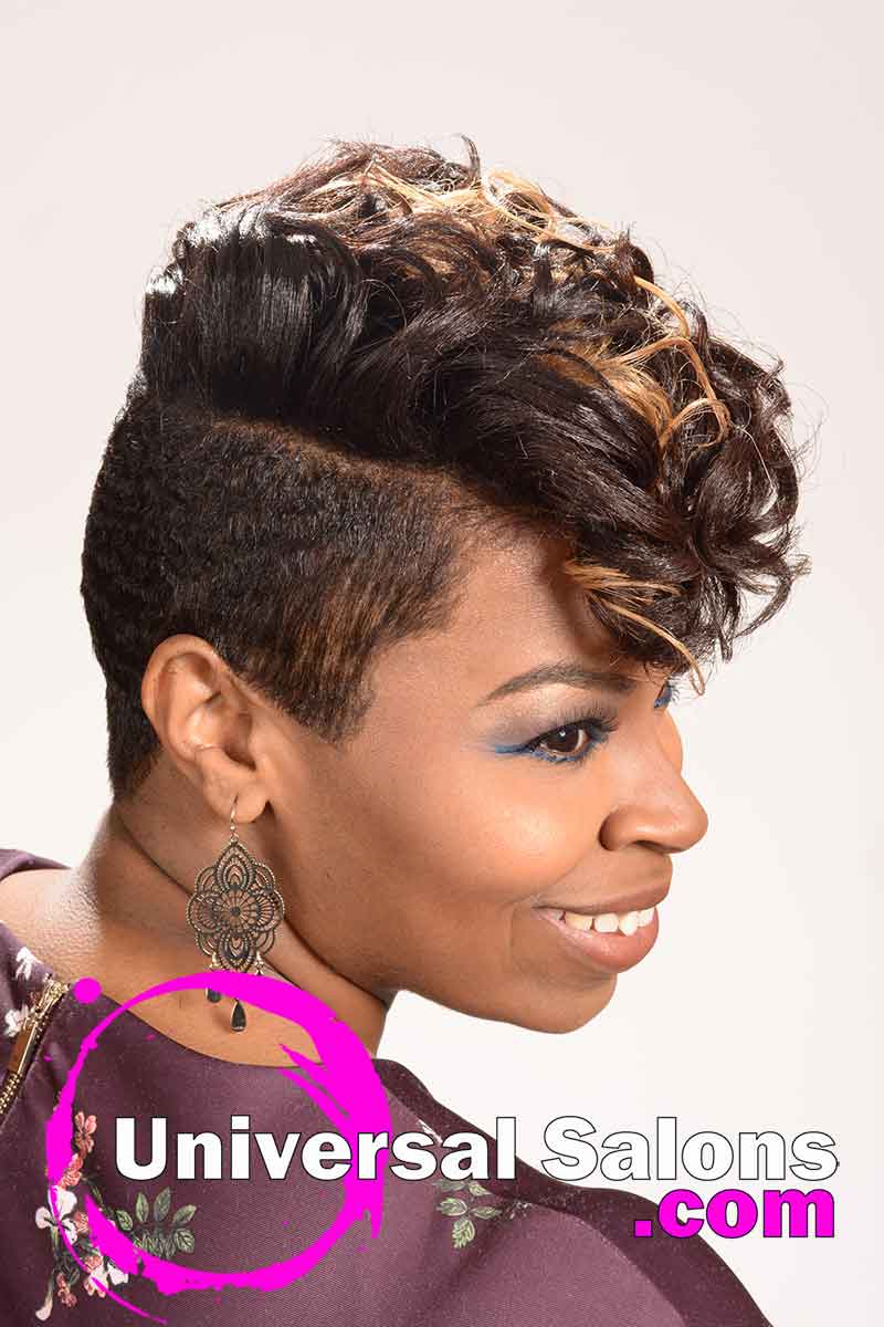 Short Curly Hairstyles Short Curly Hair With Highlights By Kenya