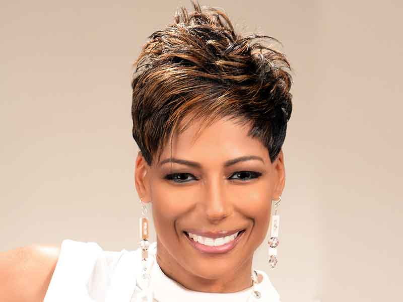 Short Pixie Haircut with Highlights