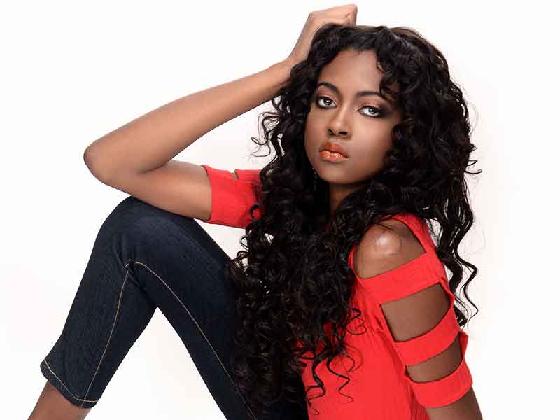 Long Flowing Curls with a Center Part