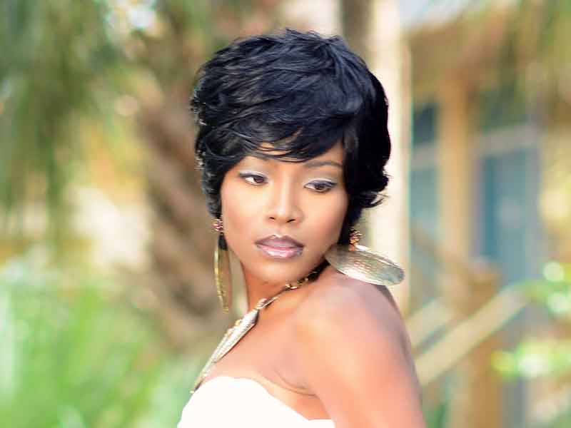 Short Hairstyle with Layers for Black Women