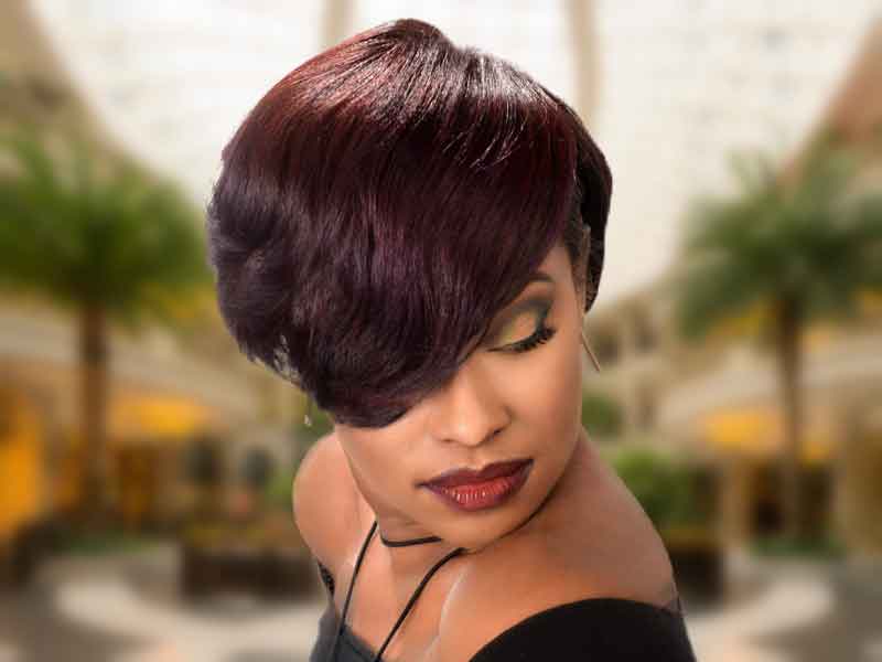 Beautiful Pixie Haircut with a Peek-a-Boo Bang