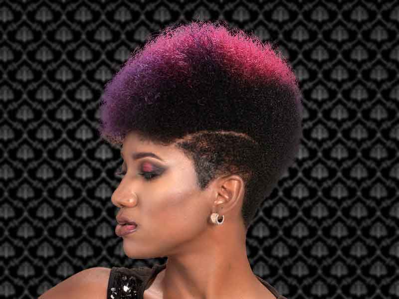 Rainbow Hair Color Afro