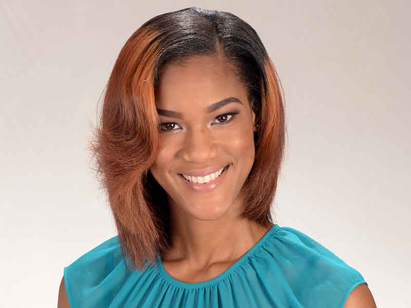 Mid Length Hairstyle with Hair Color