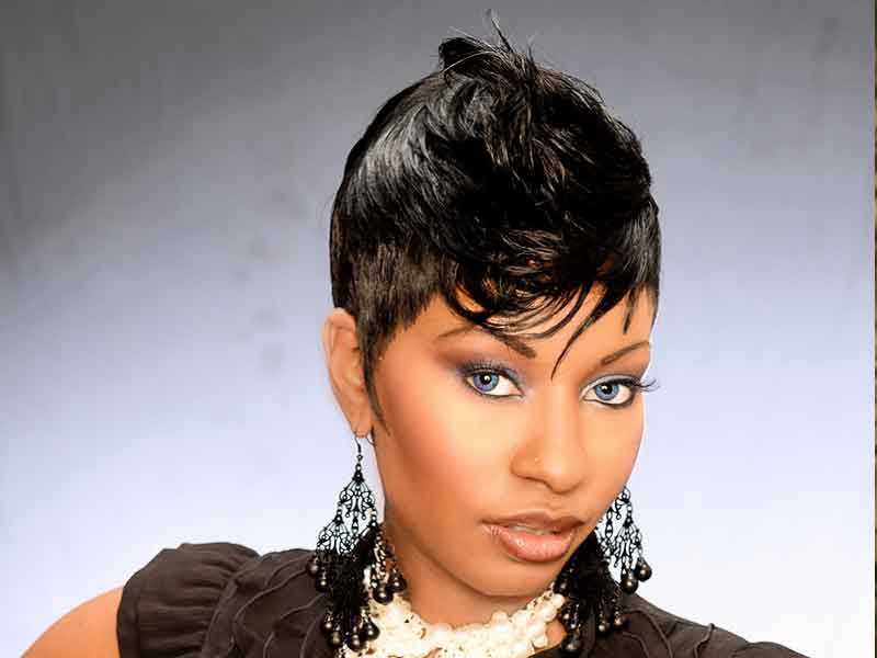Short Tapered Bond Black Hairstyle