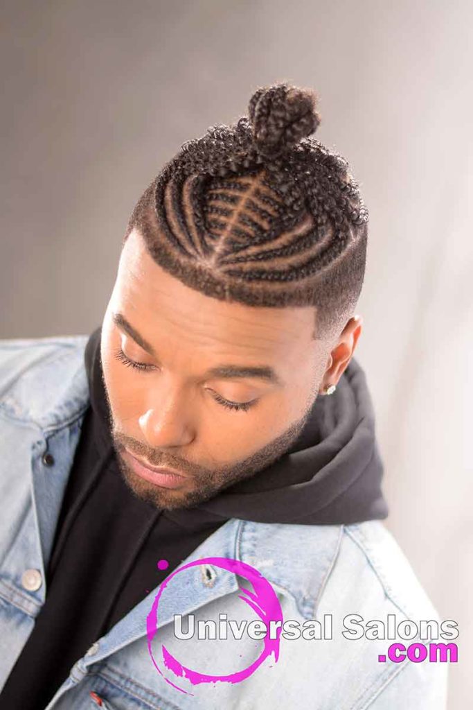 Mylindra Diggs Cornrow Braids For Men With Short Hair