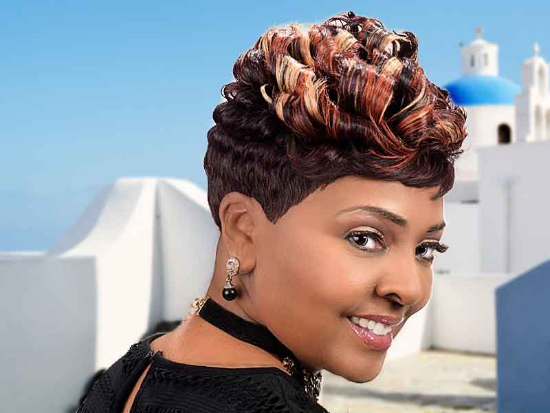 Short Hairstyle with Hair Color