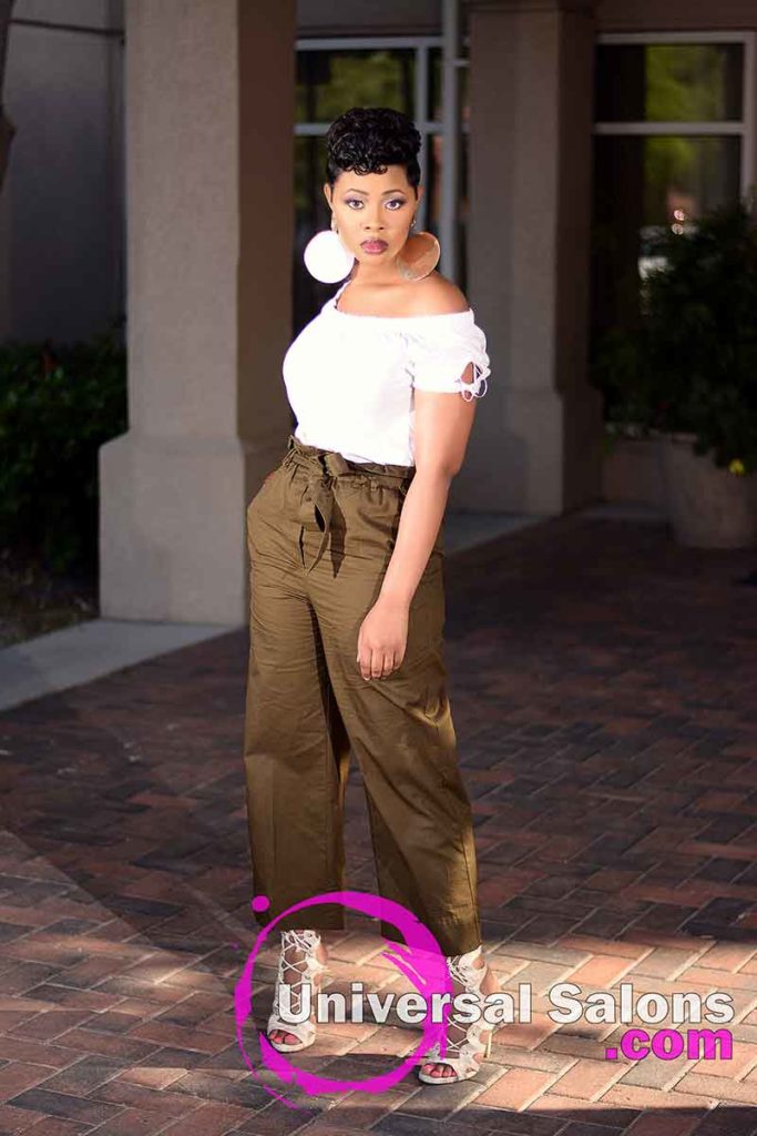 Standing Model with Short Hair