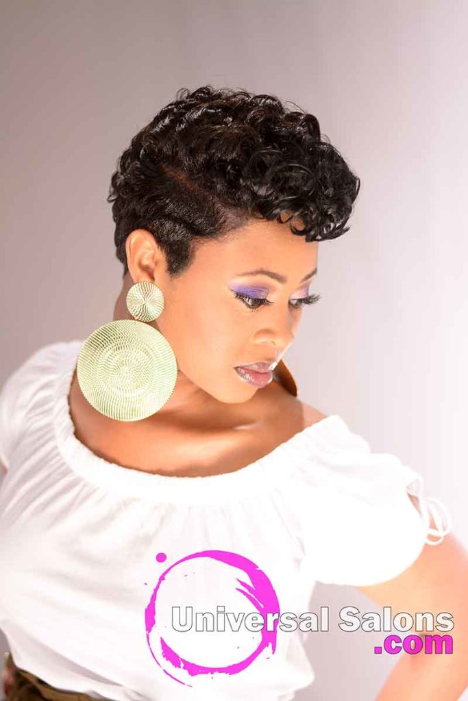 The Right Side View of a Short Hairstyle for Black Women